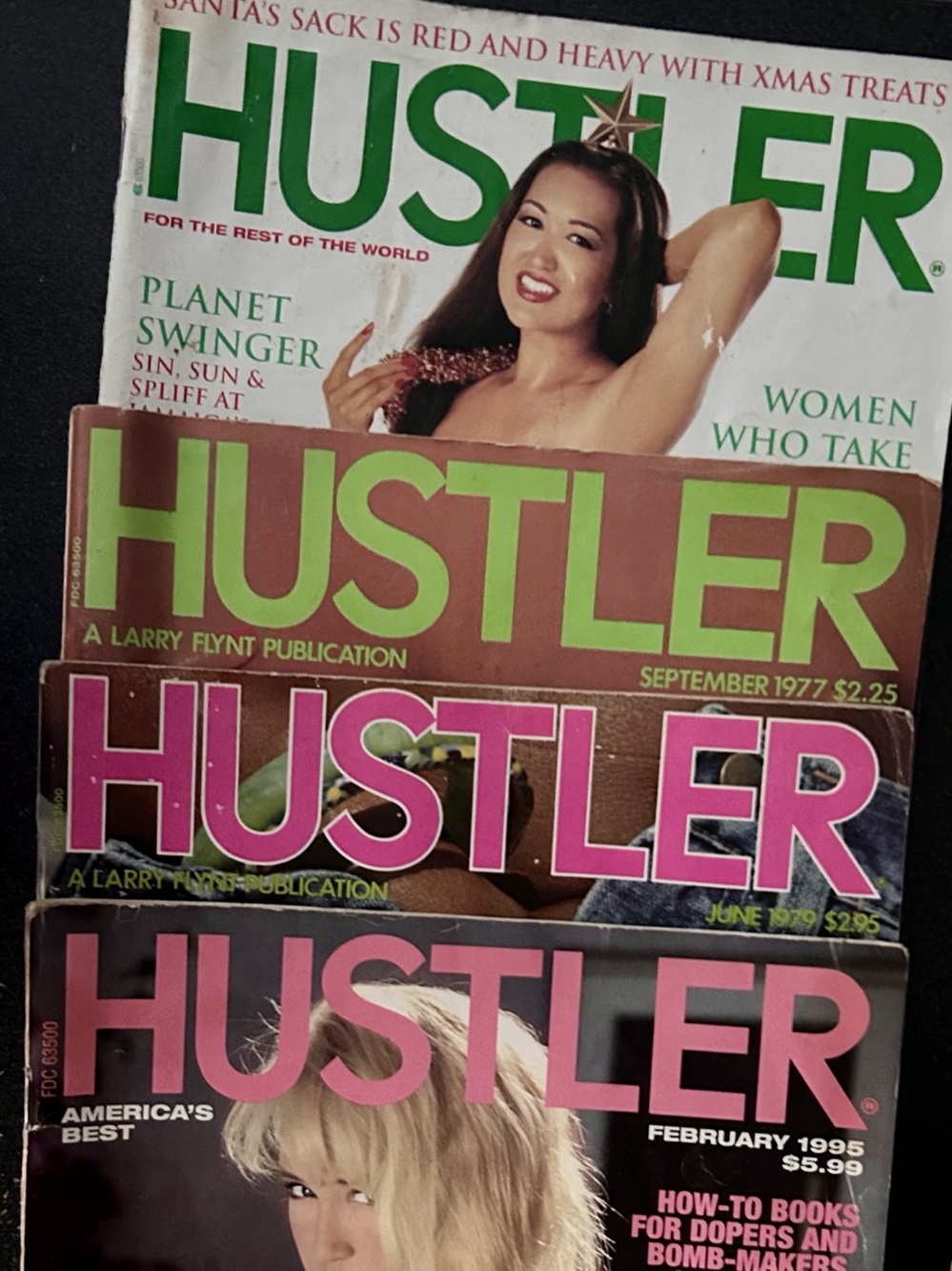 (4) HUSTLER Magazines